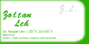 zoltan leh business card